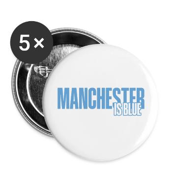 Manchester Is Blue - Buttons large 2.2'' (5-pack) - white