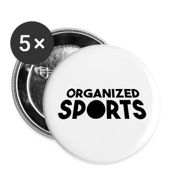 Organized Sports - Buttons large 2.2'' (5-pack) - white