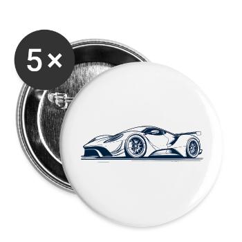 Shadow Blade - Buttons large 2.2'' (5-pack) - white