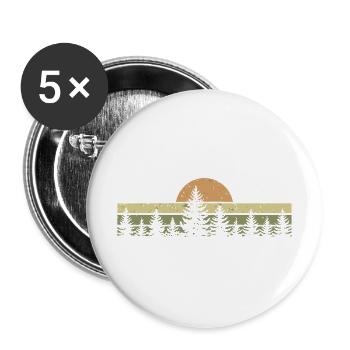Sunrise Over the Pines - Buttons large 2.2'' (5-pack) - white