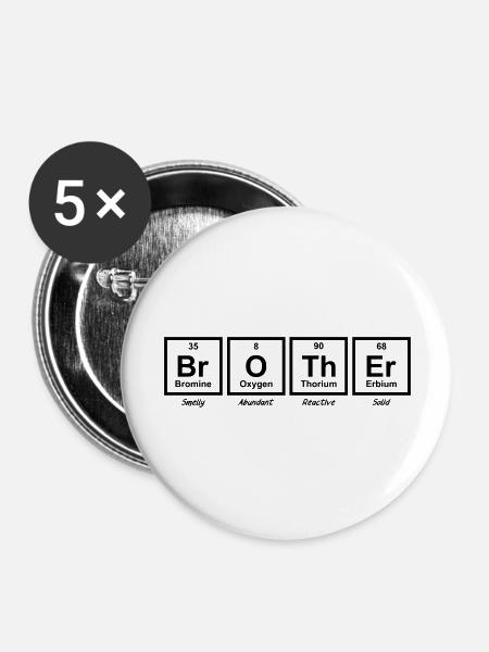 Funny Big Brother Periodic Table - Buttons large 2.2'' (5-pack) - white