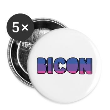 Bi Icon Bicon LGBT Bi Pride - Buttons large 2.2'' (5-pack) - white