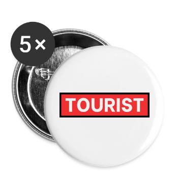 TOURIST - Buttons large 2.2'' (5-pack) - white
