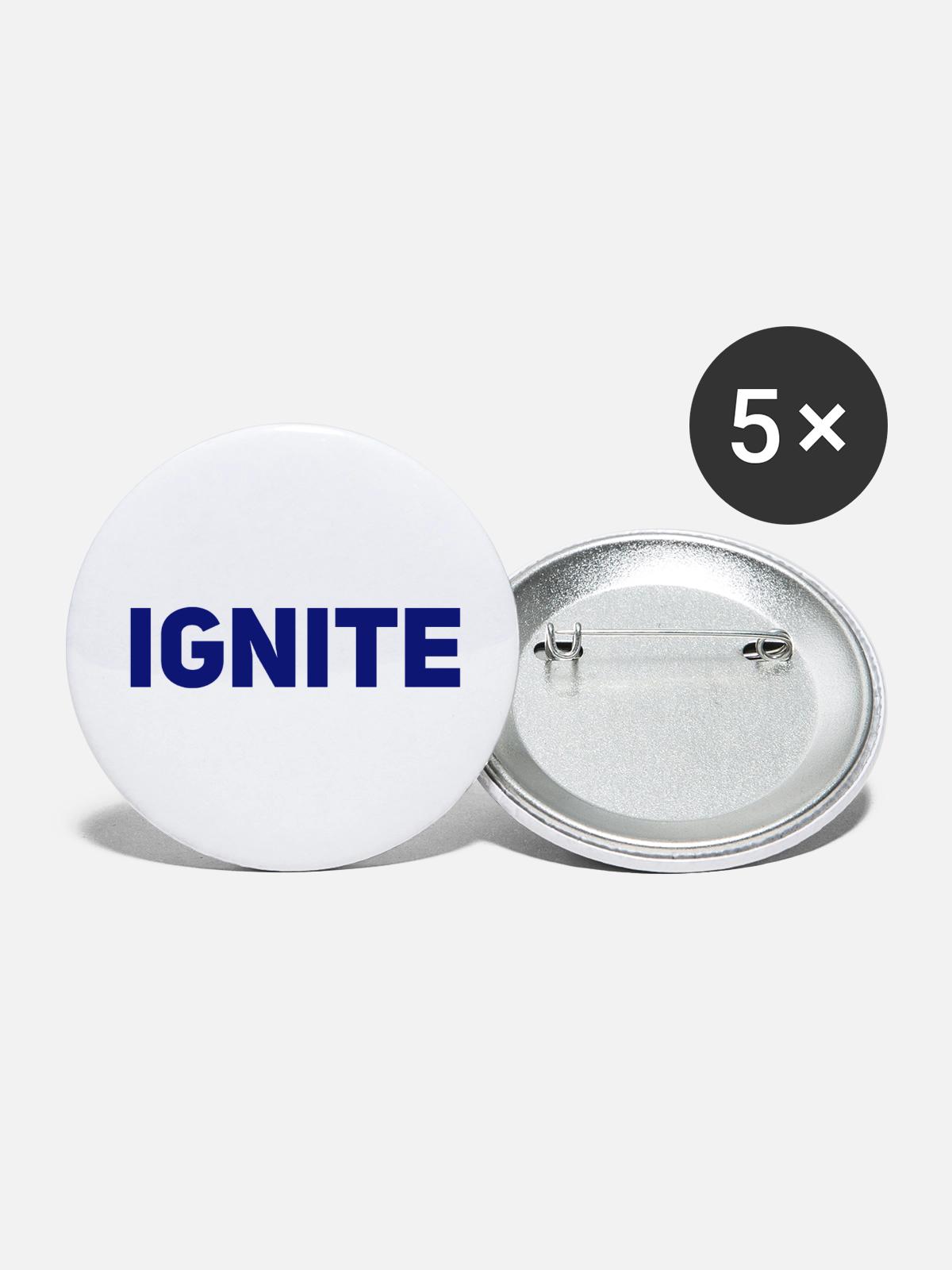 Ignite - Buttons large 2.2'' (5-pack) - white