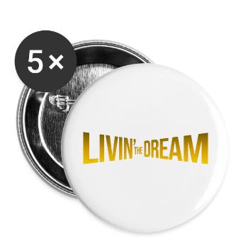 Livin The Dream - Buttons large 2.2'' (5-pack) - white