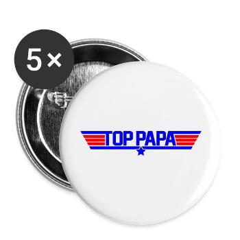 TOP PAPA - Buttons large 2.2'' (5-pack) - white