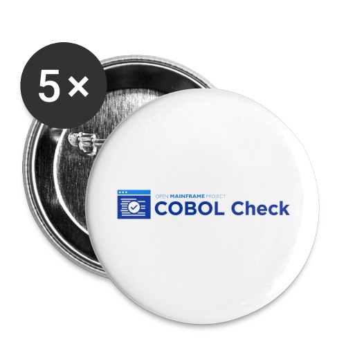 COBOL Check - Buttons large 2.2'' (5-pack)