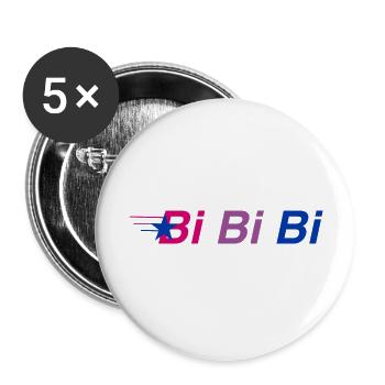 Bi Bi Bi trending 70s - Buttons large 2.2'' (5-pack) - white
