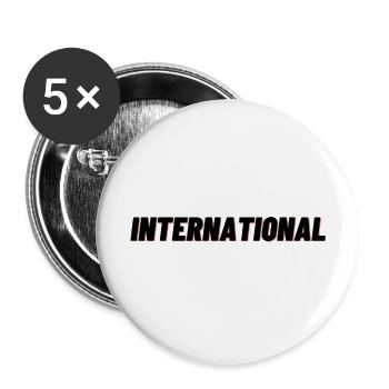 International - Buttons large 2.2'' (5-pack) - white