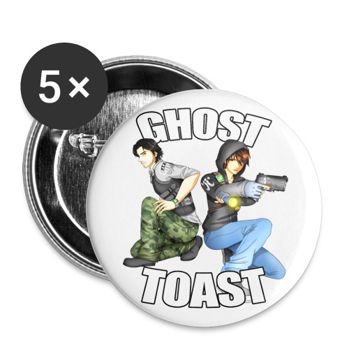 Ghost Toast - Buttons large 2.2'' (5-pack)