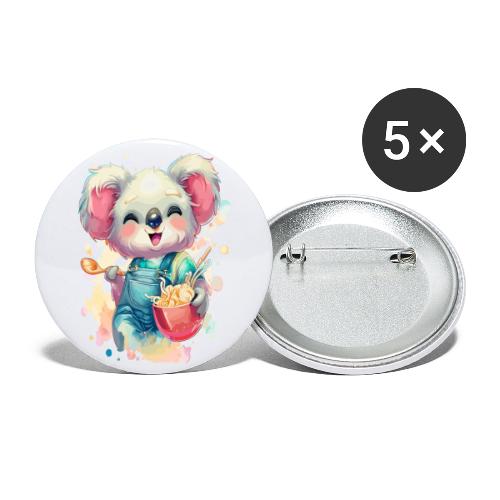 Cute Koala Eating Ramen Noodles - Buttons large 2.2'' (5-pack)