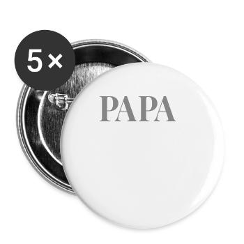 Papa lettering - Buttons large 2.2'' (5-pack) - white