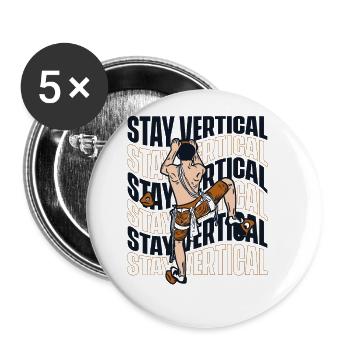 Stay Vertical Alpine Outdoor Speed Sport Free - Buttons large 2.2'' (5-pack) - white
