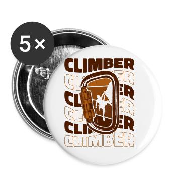Climber Sport Free Alpine Outdoor Speed Climber - Buttons large 2.2'' (5-pack) - white