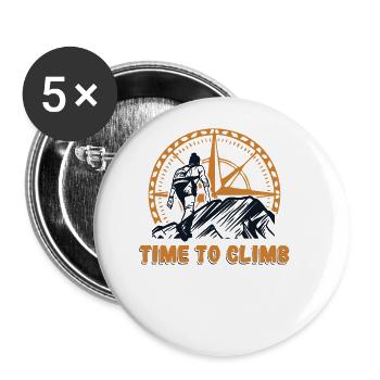 Time To Climb Sport Free Alpine Outdoor Speed - Buttons large 2.2'' (5-pack) - white