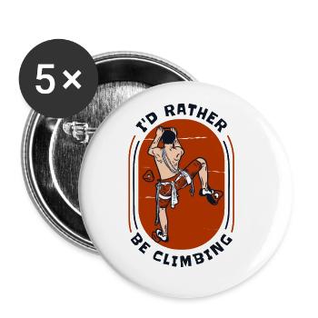 I'd Rather Be Climbing Outdoor Speed Sport Free - Buttons large 2.2'' (5-pack) - white