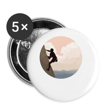 Outdoor Speed Sport Free Alpine Climber Climbing - Buttons large 2.2'' (5-pack) - white