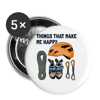 Things That Make Me Happy Sport Free Alpine - Buttons large 2.2'' (5-pack) - white