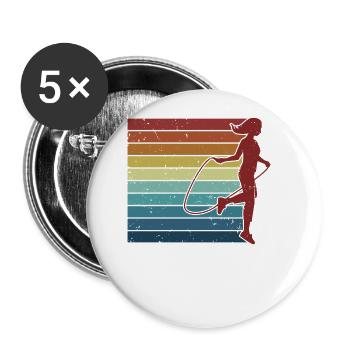 Retro Speed Skipping Jumping Professional Jump - Buttons large 2.2'' (5-pack) - white