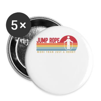 Jump Rope more than a Hobby Skipping Jumping - Buttons large 2.2'' (5-pack) - white