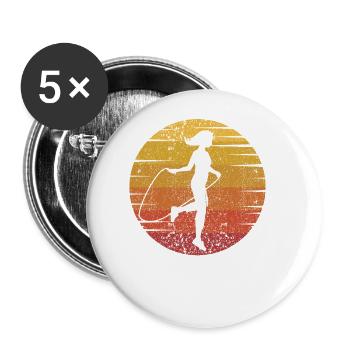 Retro Speed Skipping Jumping Professional Jump - Buttons large 2.2'' (5-pack) - white