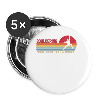 Bouldering more than a Hobby Climbing Sport Free - Buttons large 2.2'' (5-pack) - white