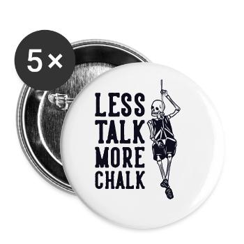 Less Talk More Chalk Alpine Outdoor Speed Climber - Buttons large 2.2'' (5-pack) - white