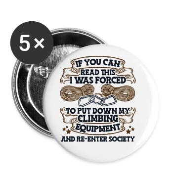 If You Can Read This Alpine Outdoor Speed Climber - Buttons large 2.2'' (5-pack) - white