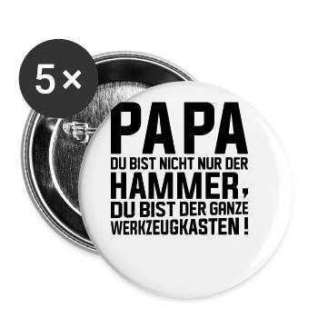 Papa Vatertag Ideen Bester Papa - Buttons large 2.2'' (5-pack) - white
