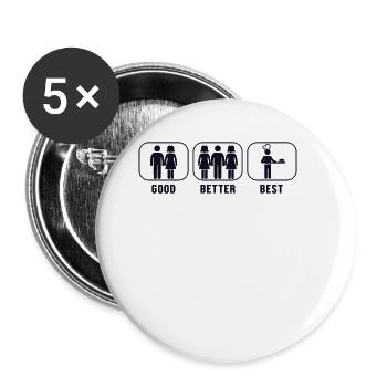 Good Better Best Bread Baking Bread Maker Lover - Buttons large 2.2'' (5-pack) - white