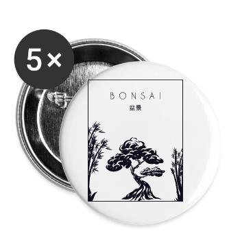 Bonsai Chinese Hanzi Penjing Indoor Bonsai - Buttons large 2.2'' (5-pack) - white
