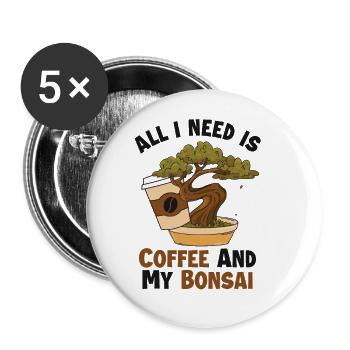 Coffee and my Bonsai Bonsai Pots Penjing - Buttons large 2.2'' (5-pack) - white