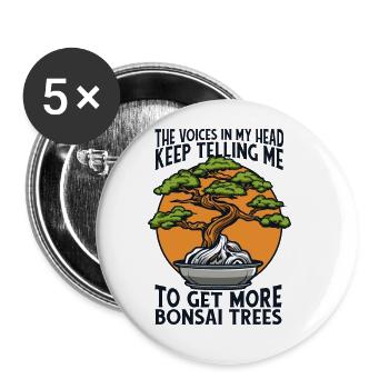 Voices Telling Me To Get More Bonsai Bonsai Pots - Buttons large 2.2'' (5-pack) - white