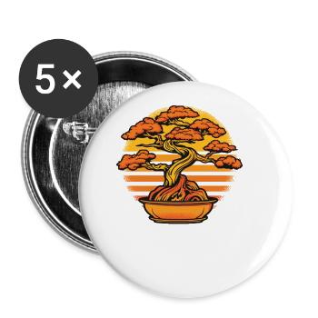 Retro Bonsai Pots Penjing Indoor Bonsai - Buttons large 2.2'' (5-pack) - white
