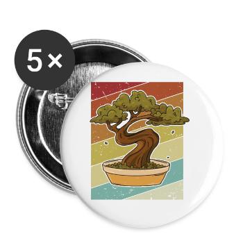 Retro Bonsai Pots Penjing Indoor Bonsai - Buttons large 2.2'' (5-pack) - white