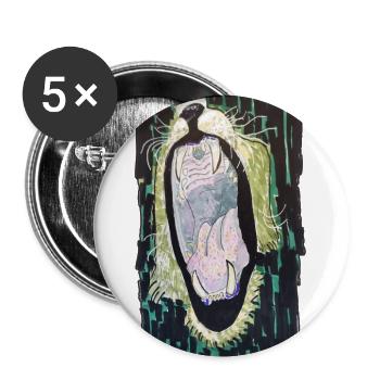 Lion’s Roar - Buttons large 2.2'' (5-pack) - white