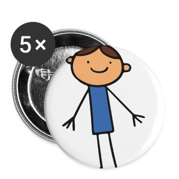 Child cartoon design - Buttons large 2.2'' (5-pack) - white