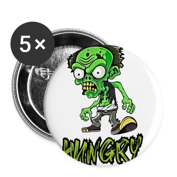 Funny Little Green Zombie Illustration- - Buttons large 2.2'' (5-pack) - white