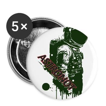 Astronaut Graffiti Splash - Buttons large 2.2'' (5-pack) - white