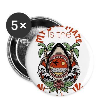 My Sole Mate Is the Seashore - Buttons large 2.2'' (5-pack) - white