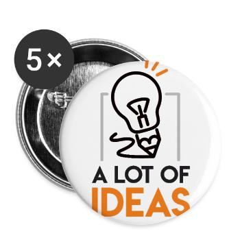 Bright abundance of ideas - Buttons large 2.2'' (5-pack) - white