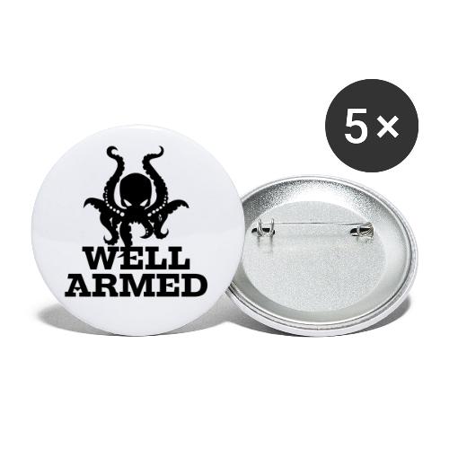 Well Armed Octopus - Buttons large 2.2'' (5-pack)