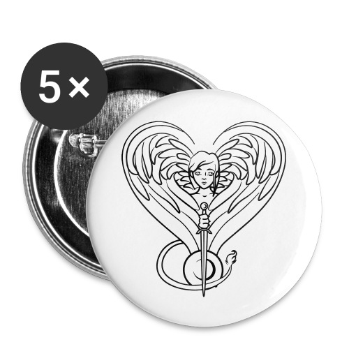 Sphinx valentine - Buttons large 2.2'' (5-pack)