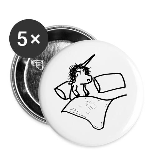 Waking up unicorn - Buttons large 2.2'' (5-pack)