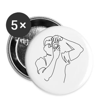 Photographer Continuous One - Buttons large 2.2'' (5-pack) - white
