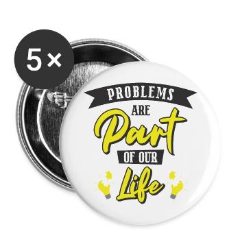 Problem Optimistic People Positive Life Motivation - Buttons large 2.2'' (5-pack) - white