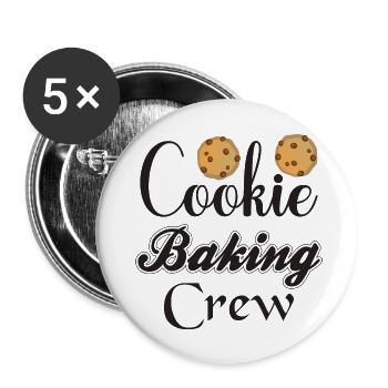 Cookie Baking Crew 1 - Buttons large 2.2'' (5-pack) - white