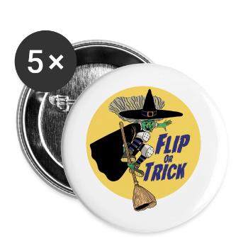 Witch Skater - Buttons large 2.2'' (5-pack) - white