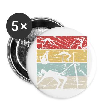 High Jump Retro - Buttons large 2.2'' (5-pack) - white