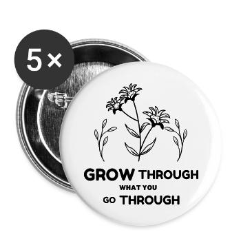 Grow through what you go through tumblr - Buttons large 2.2'' (5-pack) - white